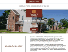 Tablet Screenshot of coppergate-apts.com